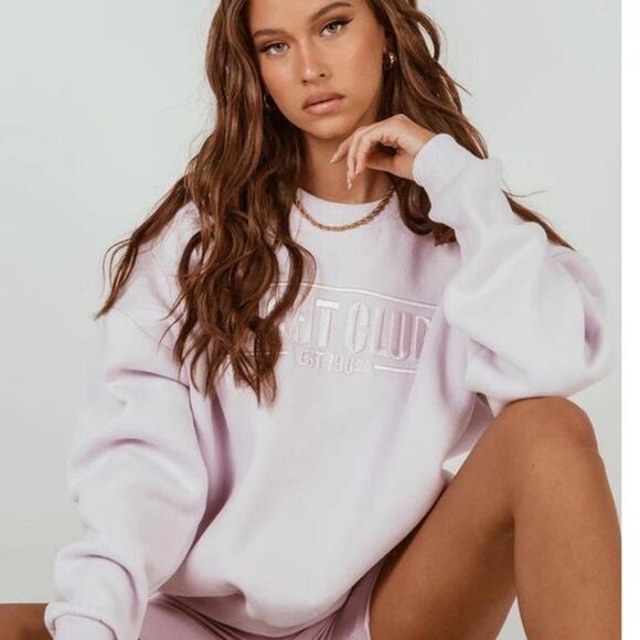 Princess Polly Yacht Club Purple Sweatshirt size 4 - Picture 2 of 8